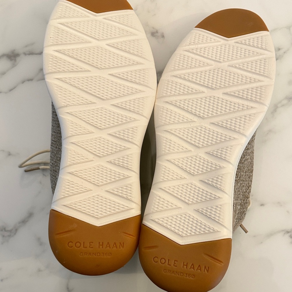 Cole Haan Men's Beige Knit Sneakers - Picture 4 of 5